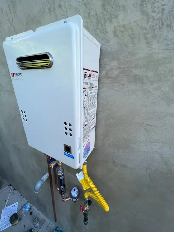 Tankless water heater installation for Mulloy homes